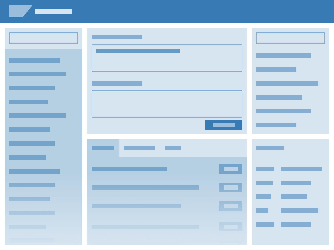 Wireframe from the editor's interface